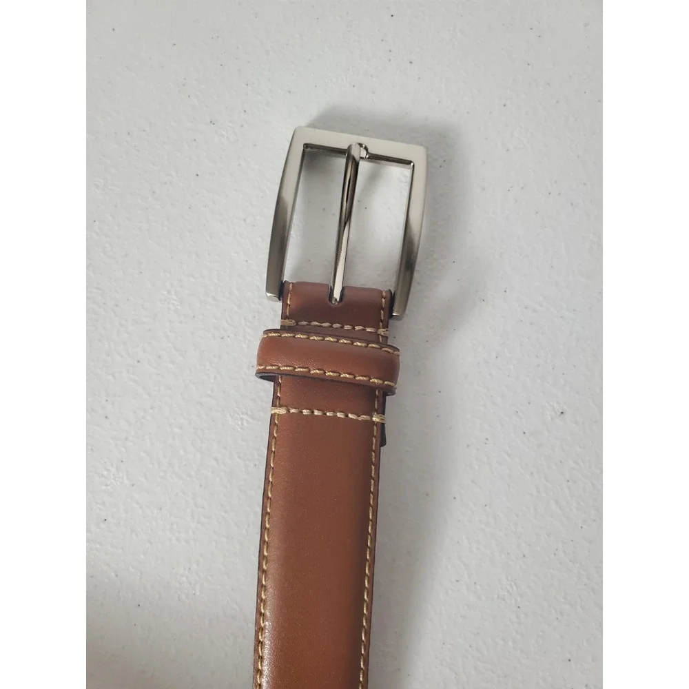 Brooks Brothers Belt Mens 40 Brown Genuine Leather Handcrafted Usa